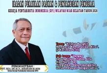 GPI Wilayah Nisel Gelar Perayaan Paskah dan Penahbisan Pengerja