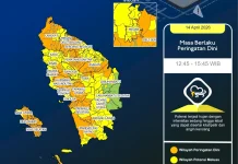 Update Peringatan Dini Cuaca Nisel 14 April Pukul 12.45 WIB