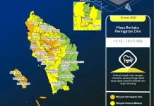 Update Peringatan Dini Cuaca Nisel 15 April Pukul 15.15 WIB