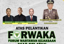 Pengurus Forwaka Nisel Dilantik, Kejari Nisel Tekankan Kode Etik Jurnalistik