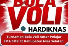 Final Turnamen Voli Pelajar SMA/SMK se-Nisel Digelar usai Upacara Hardiknas