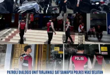 Turjawali Polres Nias Selatan Intensifkan Patroli Dialogis Kamtibmas