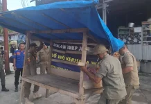 Satpol PP Nias Selatan Pulihkan Fungsi Fasilitas Umum Serentak