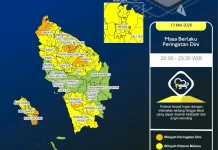 Update Peringatan Dini Cuaca Nisel 13 Mei Pukul 20.30 WIB