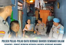 Polres Nias Selatan Santuni Nelayan Lumpuh Kurang Mampu