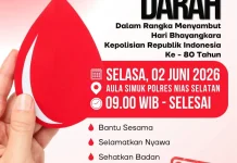 Sambut Hari Bhayangkara, Polres Nias Selatan Gelar Donor Darah