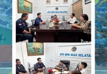 Kantor Pertanahan Nias Selatan Terima Kunjungan Bank Mandiri
