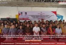 KPU Nias Selatan Sosialisasikan Sistem Pemerintahan Demokrasi