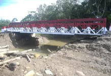 Satgas Karbak TNI AD Selesaikan Pembangunan Jembatan Sefa di Amandraya
