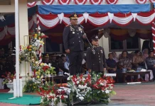 Polres Nisel Gelar Upacara Peringatan HUT Bhayangkara ke-80