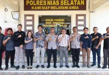 Perkuat Sinergitas, Bawaslu Nias Selatan Koordinasi Dengan Polres Nias Selatan