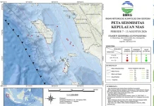 Seismitas Mingguan Kepulauan Nias, Minggu Ini Tercatat 10 Kejadian Gempa