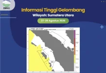Prakiraan Cuaca Maritim Perairan Kepulauan Batu 27 - 29 Agustus 2026