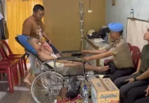 Aksi Kemanusiaan Polres Nias Selatan Bantu Anak Meningitis