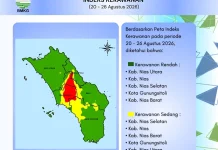 Aktivitas Petir Mingguan di Kepulauan Nias Naik Jadi 9.628 Kali Sambaran