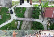 Kapolres Nias Selatan Tinjau Jembatan Merah Putih