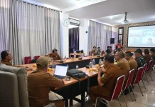 Pemkab Nisel Gelar Rakor Penetapan Status Bencana Banjir dan Tanah Longsor