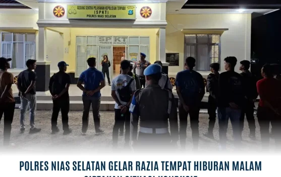 Polres Nias Selatan Razia Tempat Hiburan Malam