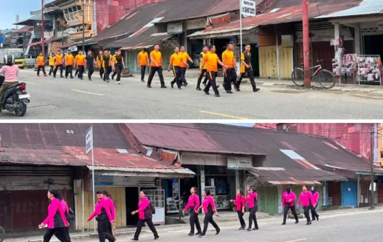 Polres Nias Selatan Olahraga Bersama Perkuat Soliditas