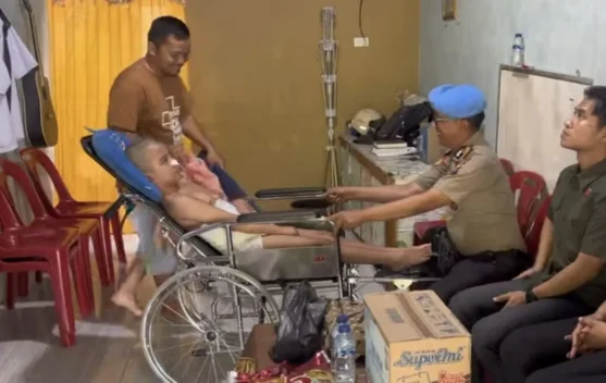 Aksi Kemanusiaan Polres Nias Selatan Bantu Anak Meningitis