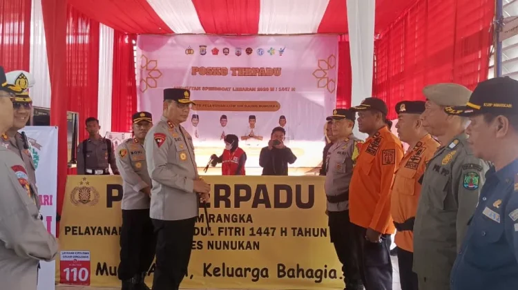 Kapolda Kaltara Tinjau Kesiapan Pengamanan Mudik di Nunukan