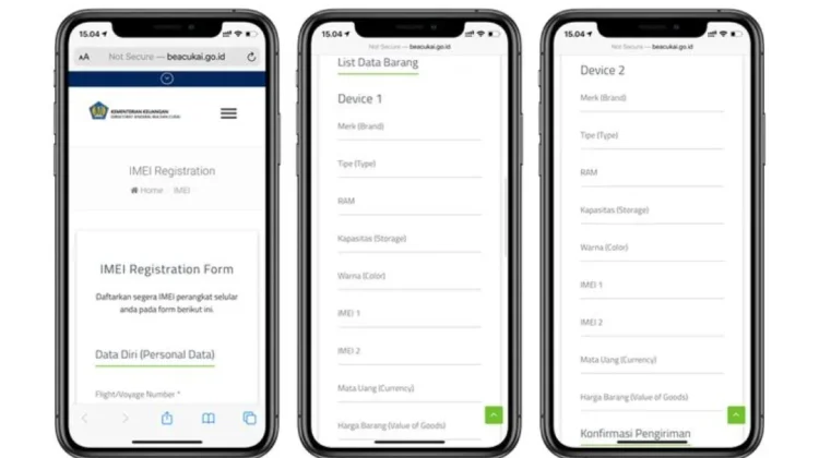Bea Cukai Nunukan Mencatat Ribuan Penumpang Mendaftarkan IMEI hpnya