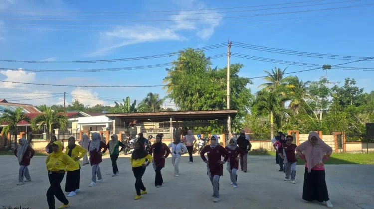 Senam Gabungan Kecamatan Nunukan Tingkatkan Semangat Kerja Bersama