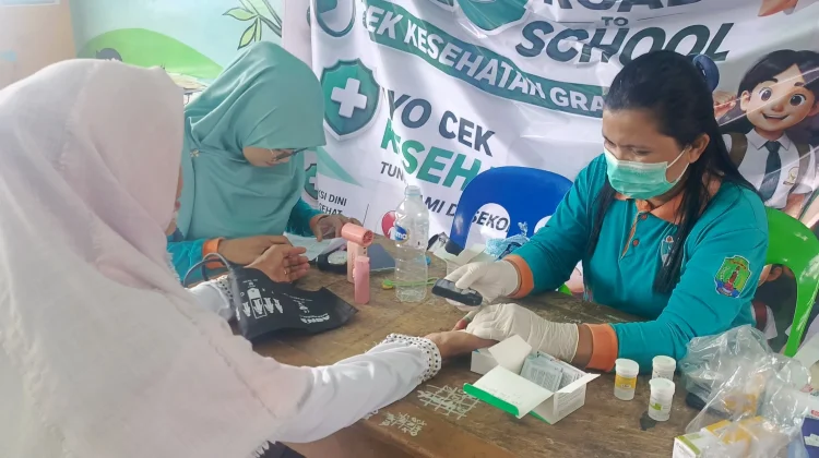 Guru SDN 002 Nunukan Jalani Screening Kesehatan Gratis