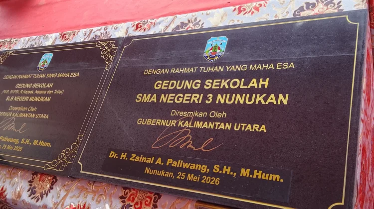 Gubernur Kalimantan Utara Resmikan Unit Sekolah Baru di Nunukan