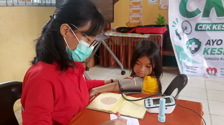Siswa SDN 010 Nunukan Jalani Cek Kesehatan Gratis