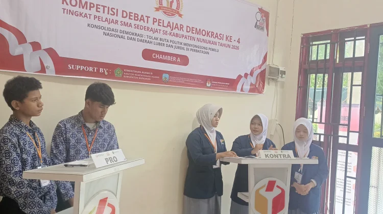 Bawaslu Nunukan Gelar Debat Pelajar Demokrasi Non Tahapan