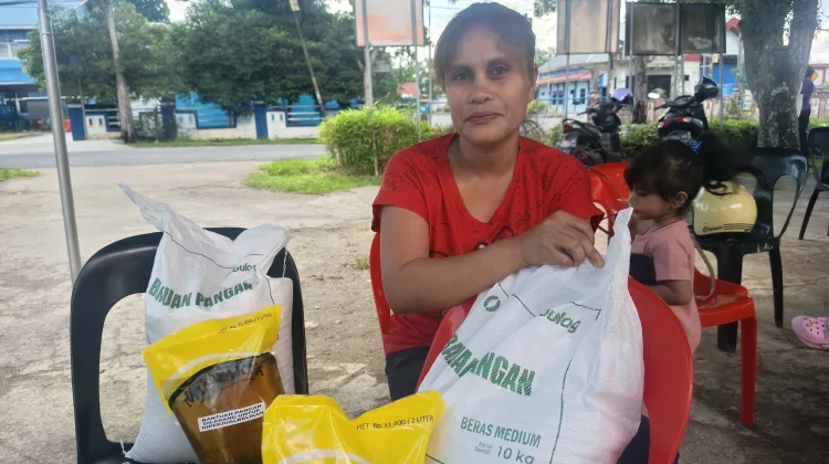 Ribuan Penerima Manfaat di Kelurahan Nunukan Tengah Mulai Terima Bantuan Pangan