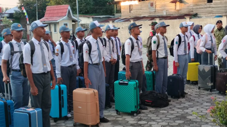 Prosesi Tantingan: Paskibraka Nunukan Masuk Asrama Mengikuti Pemusatan Latihan