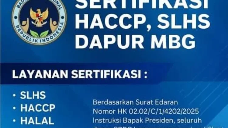 Dukung MBG, SPPG BAS Resmi Kantongi Sertifikat Keamanan Pangan HACCP