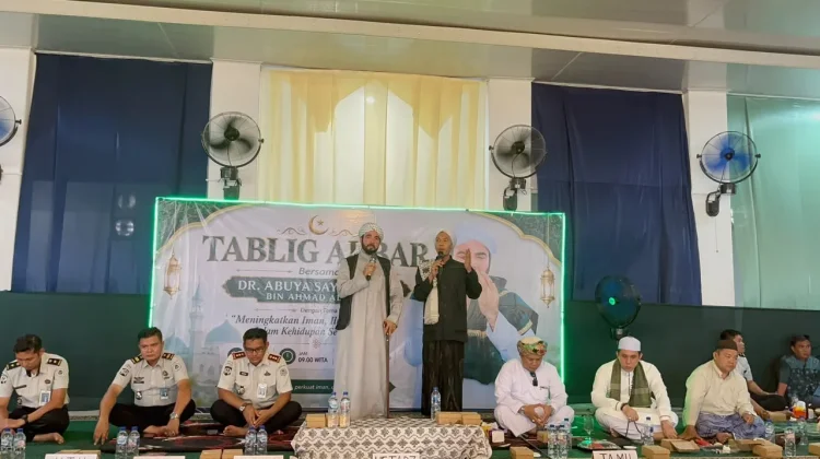 Ribuan WBP Lapas Nunukan Khusyuk Dengarkan Tausiyah Habib Basim Bin Ahmad Al Athos