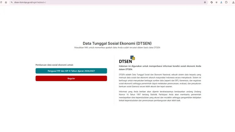 BPS Buka Kanal Pemutakhiran Desil DTSEN