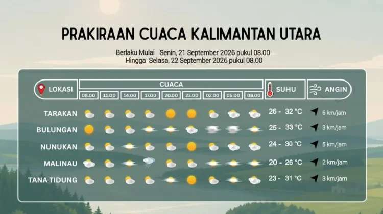 Prakiraan Cuaca Kabupaten Nunukan Hari Ini