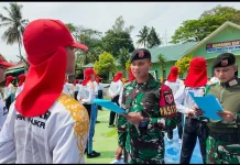 Satgas Pamtas Lembuswana Seleksi Calon Anggota Paskbira Nunukan