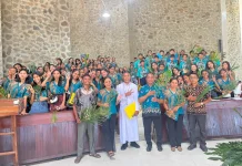 Kor Gabungan Katolik Nunukan Sukses Meriahkan Misa Palma