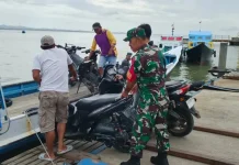 Babinsa Nunukan Selatan Pantau Dermaga Penyebrangan