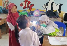 Ratusan Siswa SDN 002 Nunukan Ikuti Cek Kesehatan Gratis