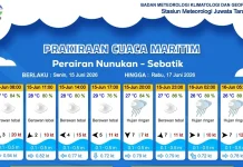 Prakiraan Cuaca di Wilayah Nunukan dan Sekitarnya