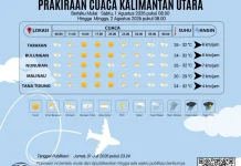Prakiraan Cuaca Wilayah Kabupaten Nunukan 1 Agustus 2026