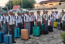 Prosesi Tantingan: Paskibraka Nunukan Masuk Asrama Mengikuti Pemusatan Latihan
