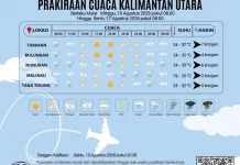 Prakiraan Cuaca Wilayah Kabupaten Nunukan 16 Agustus 2026