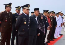 HUT ke-81 RI di Atas KRI Nala 363 di Karang Unarang, Perairan Ambalat