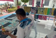 Lapas Kelas IIB Nunukan Setiap Hari Produksi Batik Lanuka Ciri Khas Burung Enggang