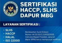 Dukung MBG, SPPG BAS Resmi Kantongi Sertifikat Keamanan Pangan HACCP