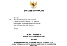 Bupati Nunukan Keluarkan Edaran Antisipasi Asap