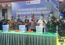 Kejari Nunukan Musnahkan Barang Bukti 56 Perkara